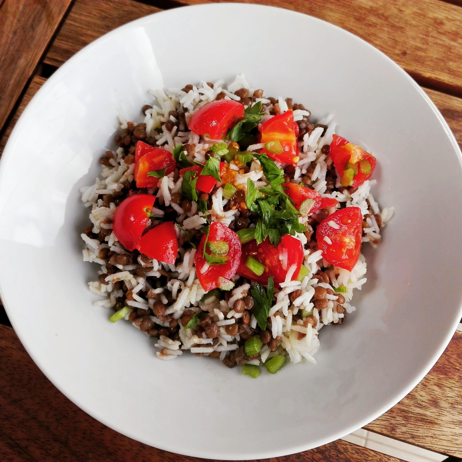 Riso basmati freddo con lenticchie - Basilico Secco