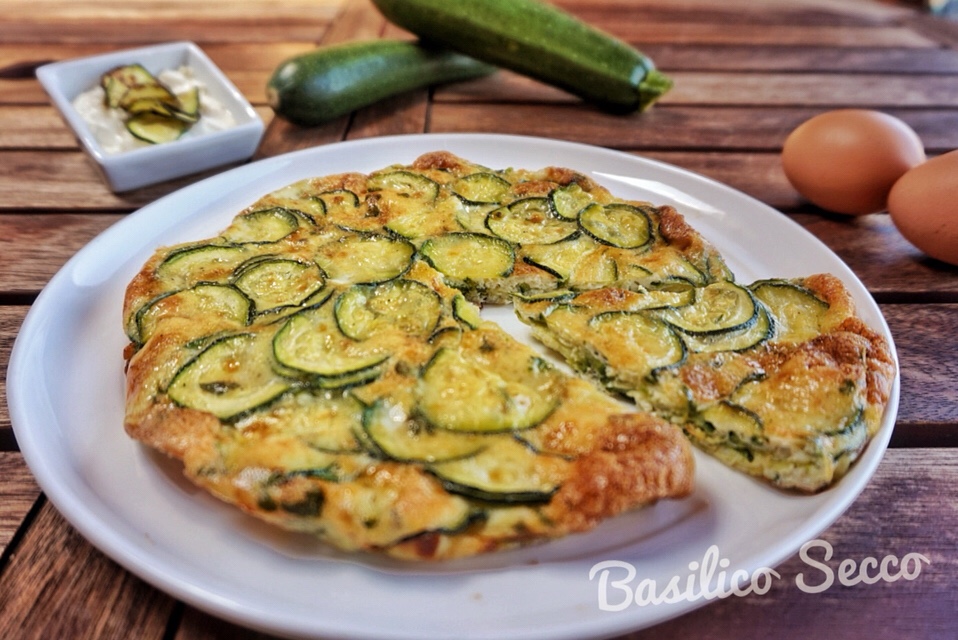 Frittata con zucchine e menta - Ricette light