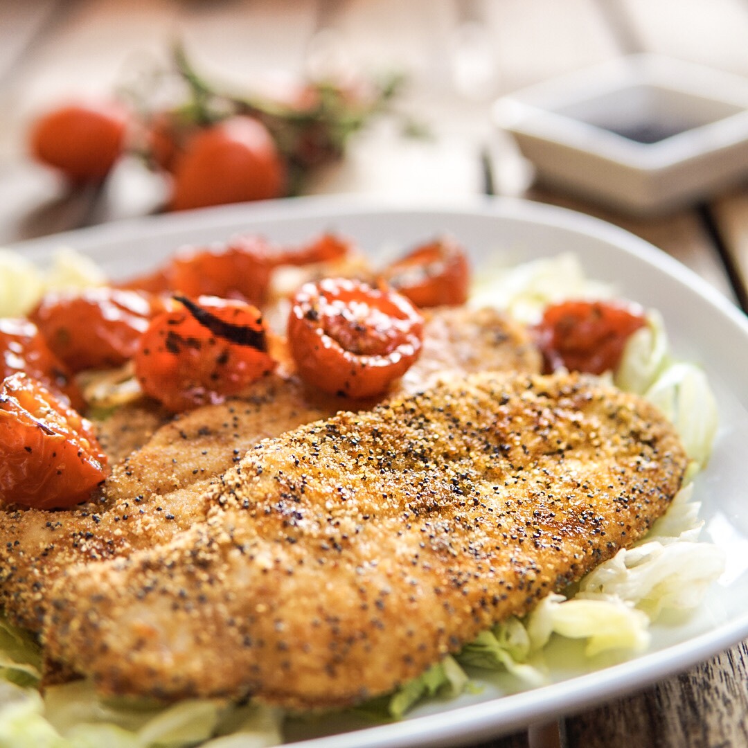 Cotolette Di Pollo Al Forno Senza Uova Basilico Secco