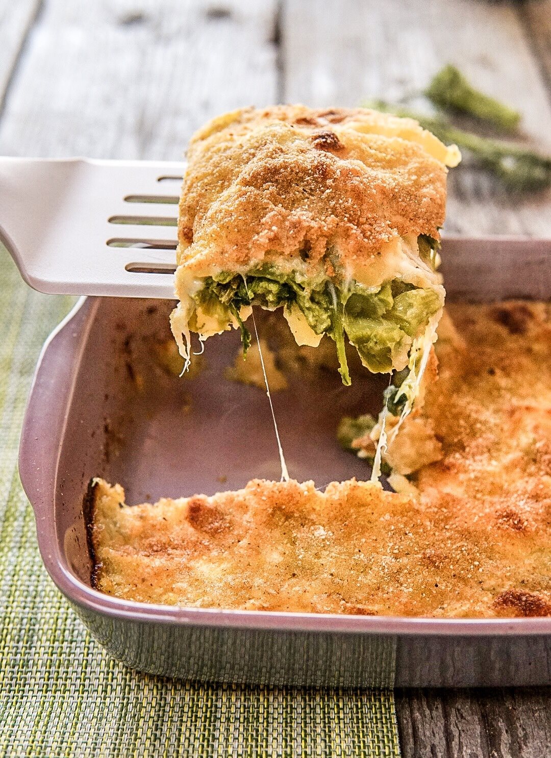 Gateau Di Patate Con Cime Di Rapa E Mozzarella Light Basilico Secco