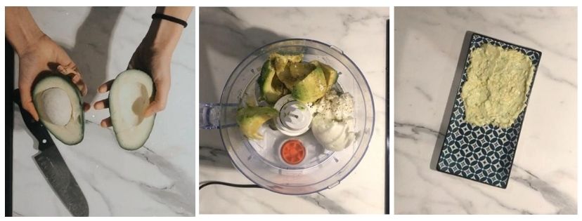 procedimento chips di patate dolci con crema di avocado