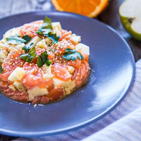 Tartare di salmone e mela verde