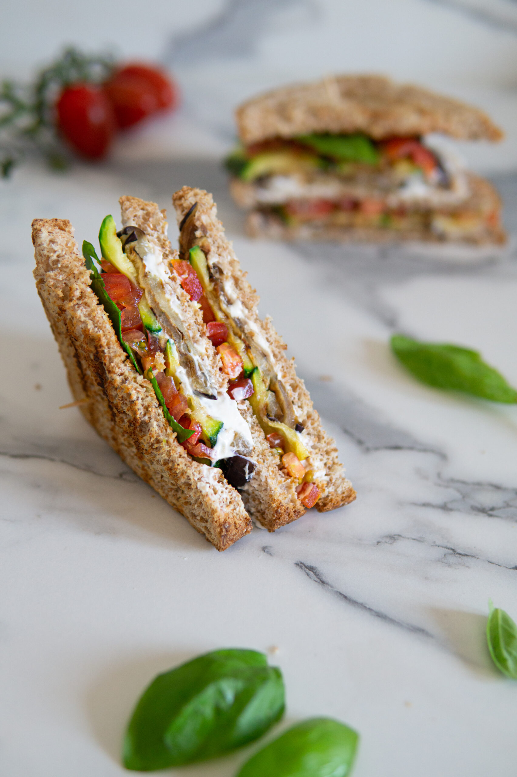 Club Sandwich Vegetariano Ricetta Semplice E Ricca Di Gusto Basilico Secco