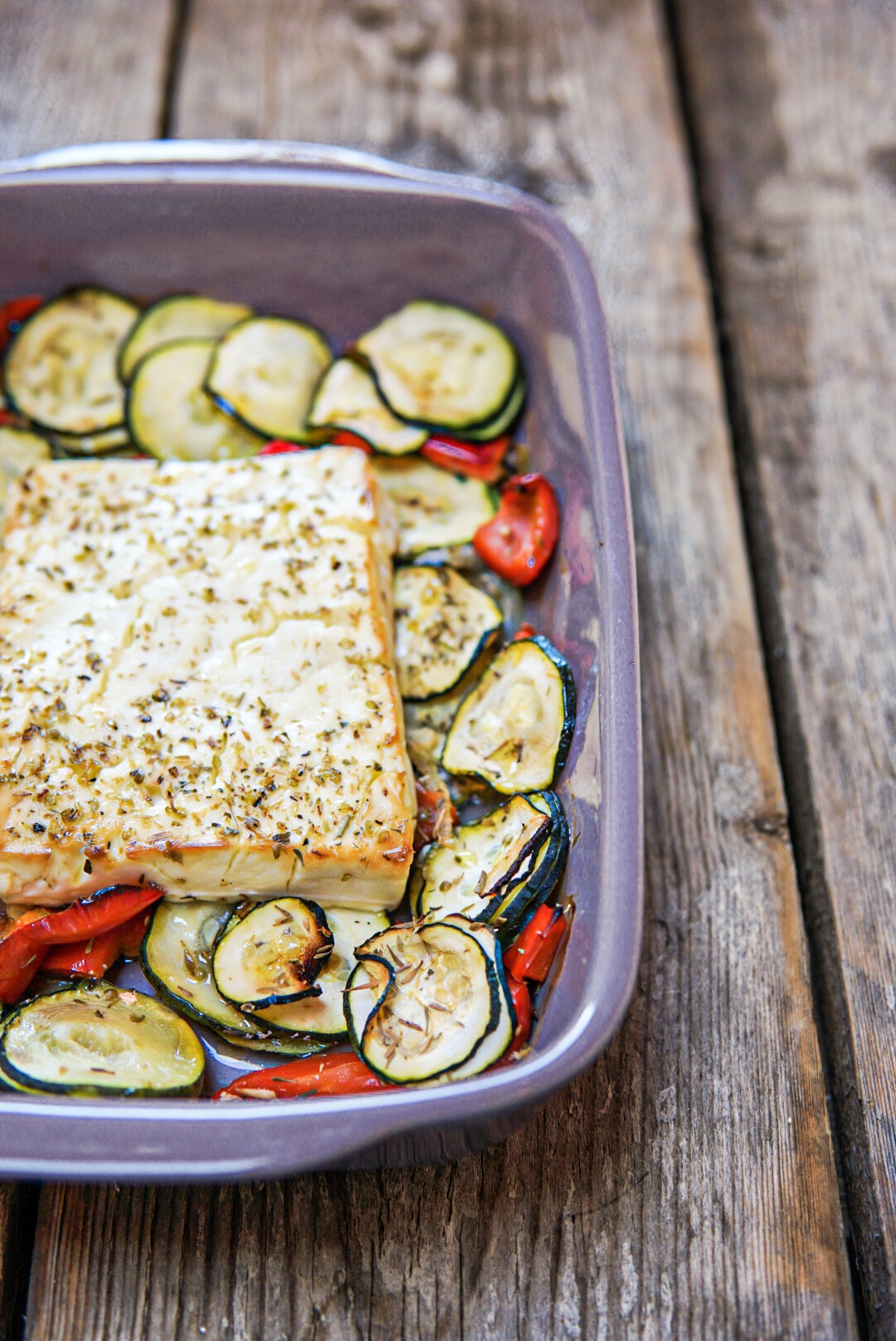 Feta al forno con verdure