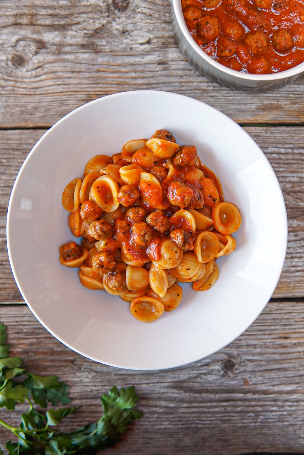 Pasta con le polpettine light