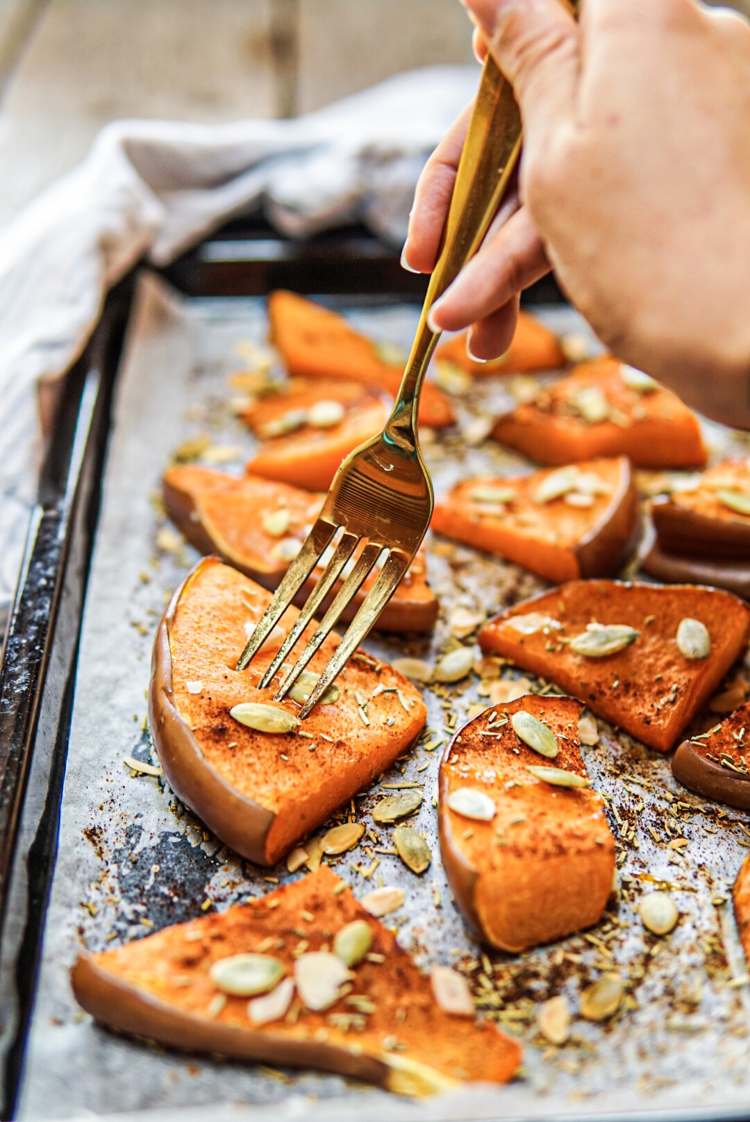 Zucca al forno saporita e leggera