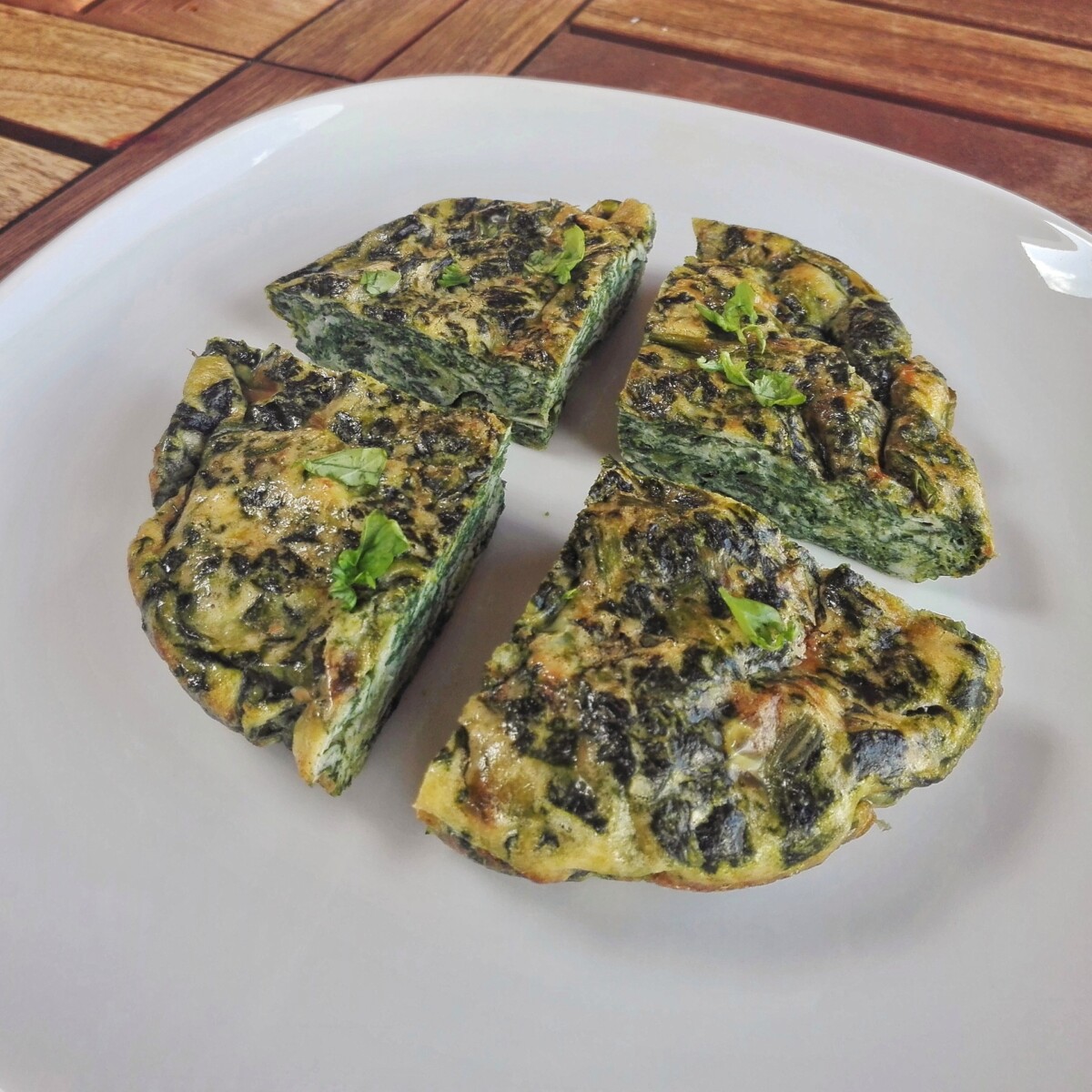 Frittata spinaci e basilico