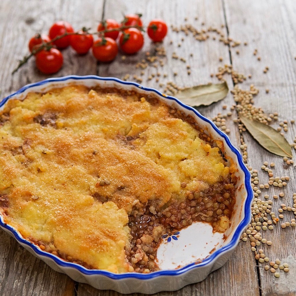 Sformato di patate e lenticchie