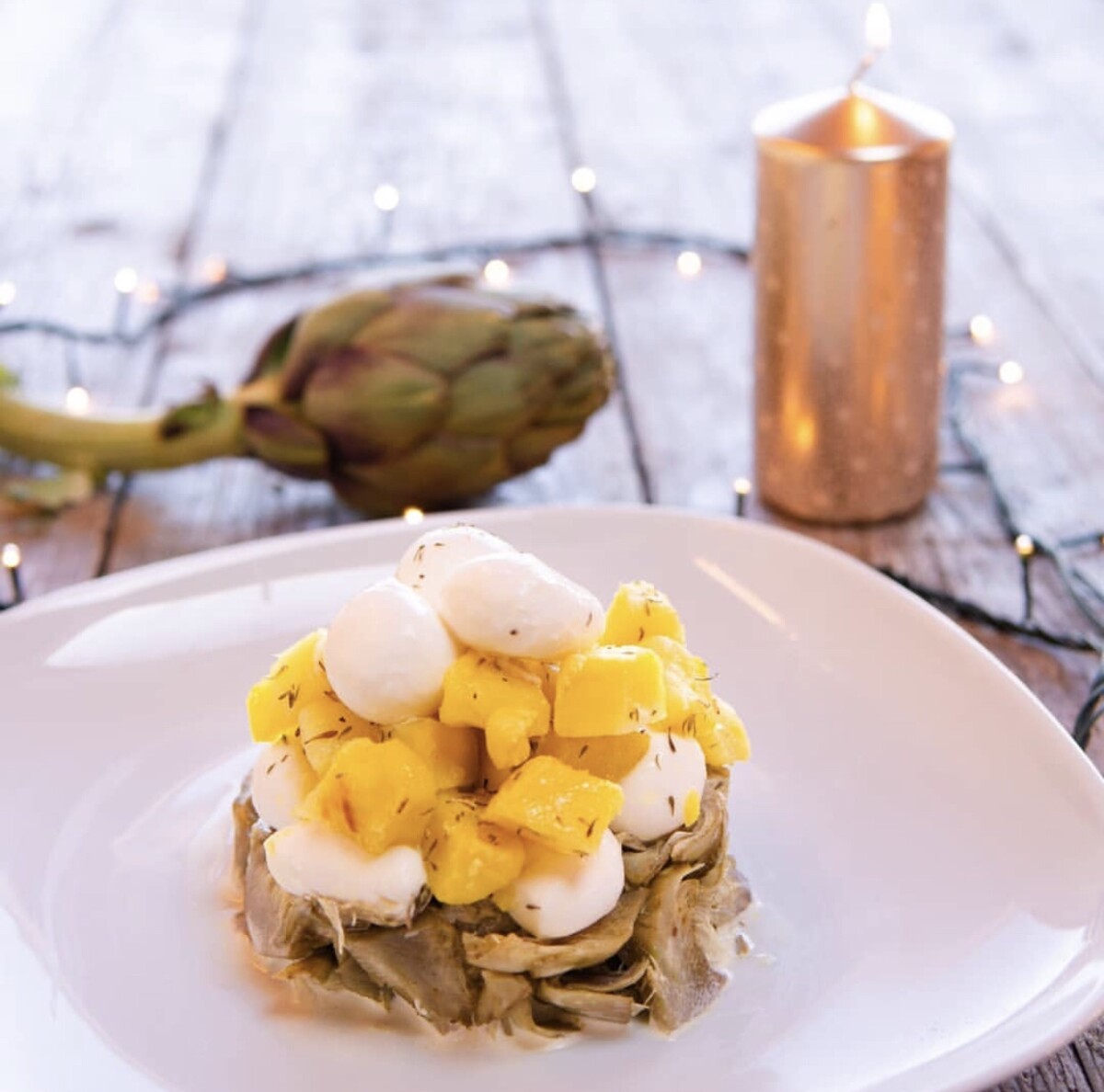 Torretta di carciofi con patate