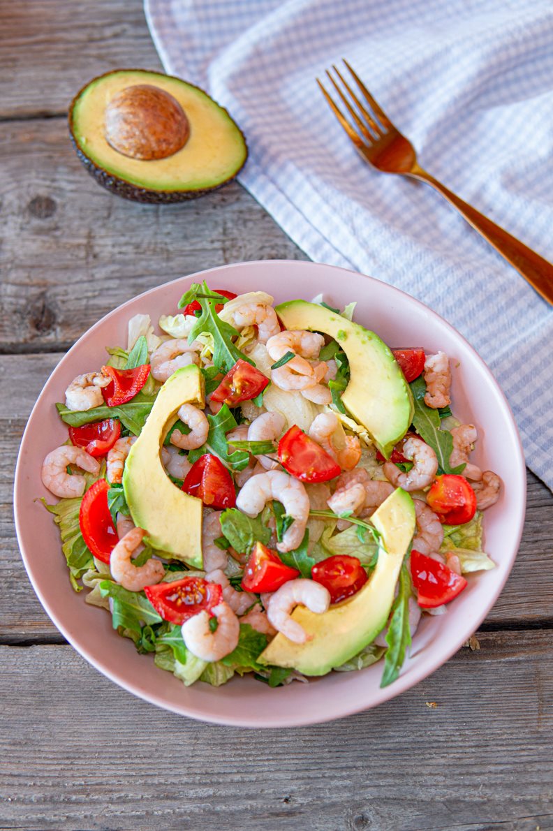 Insalata di avocado e gamberetti