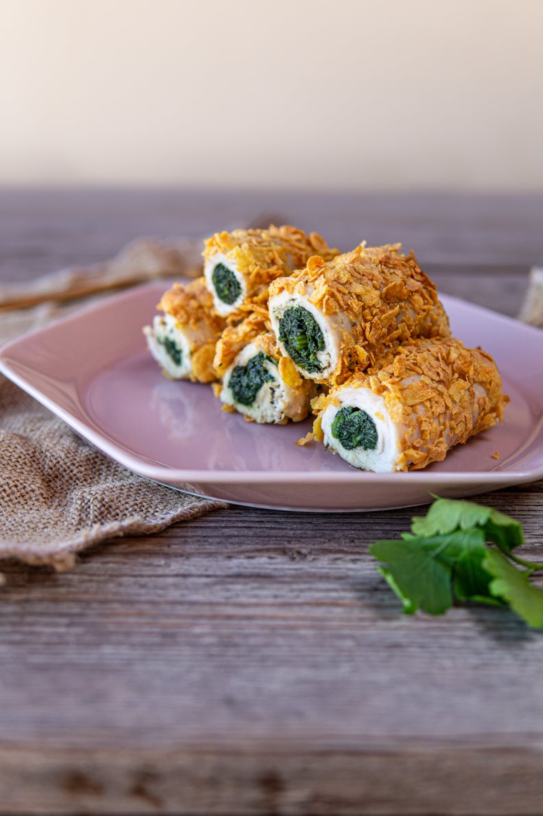 Involtini di pollo con spinaci