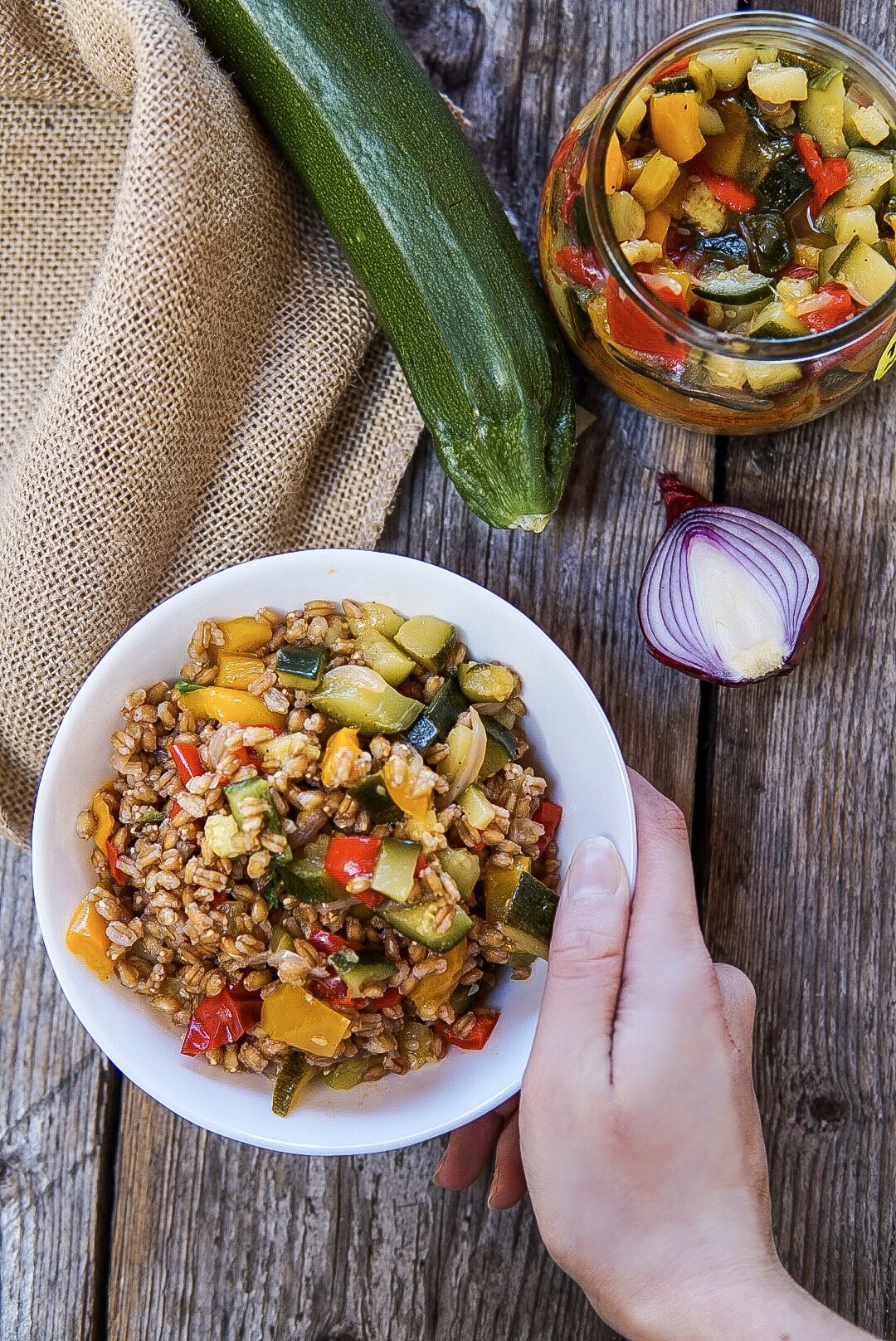 Insalata di farro con verdure