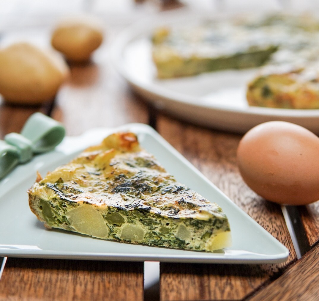 Frittata di patate e cime di rapa