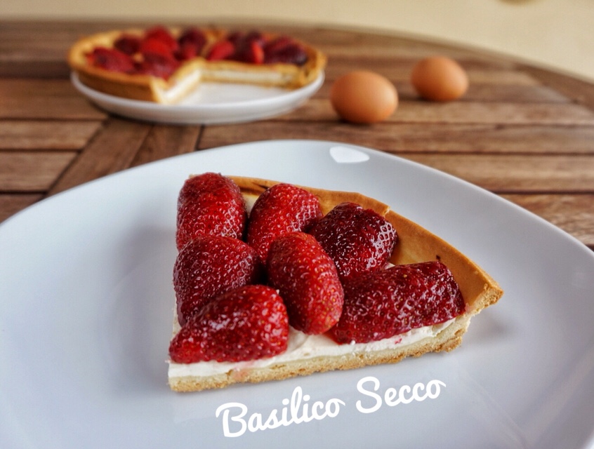 Crostata light con ricotta e fragole