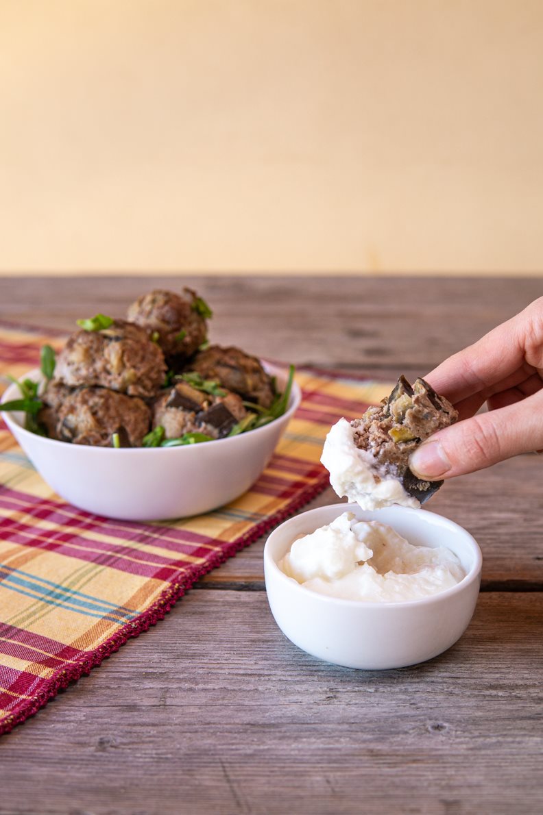 Polpette di melanzane e carne