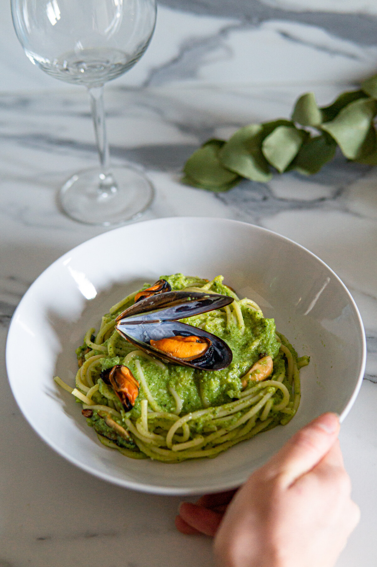 Spaghetti con le cozze e broccoli