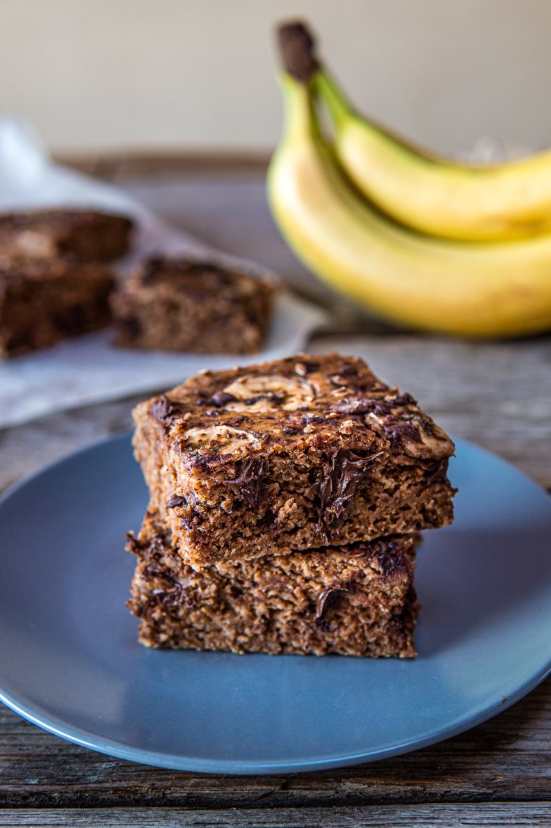 Torta di banane e cioccolato light