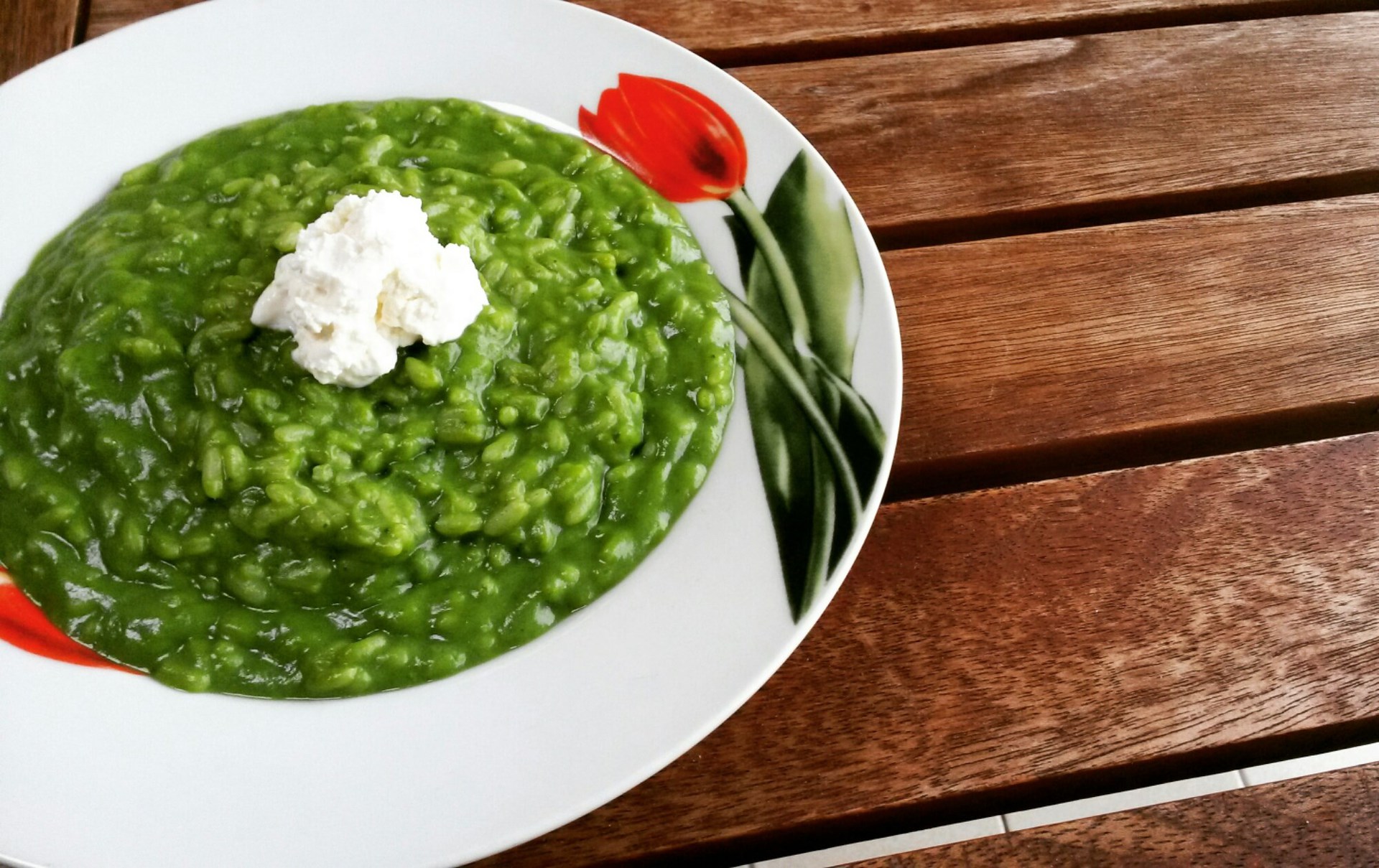 Risotto con cime di rapa e robiola Basilico Secco