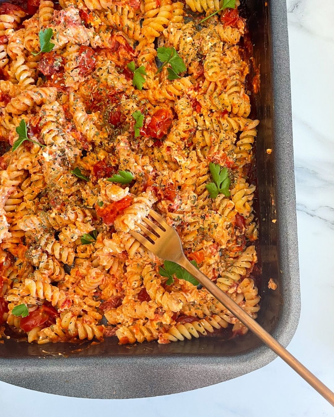Pasta pomodorini e feta, ricetta semplice e veloce - Basilico Secco