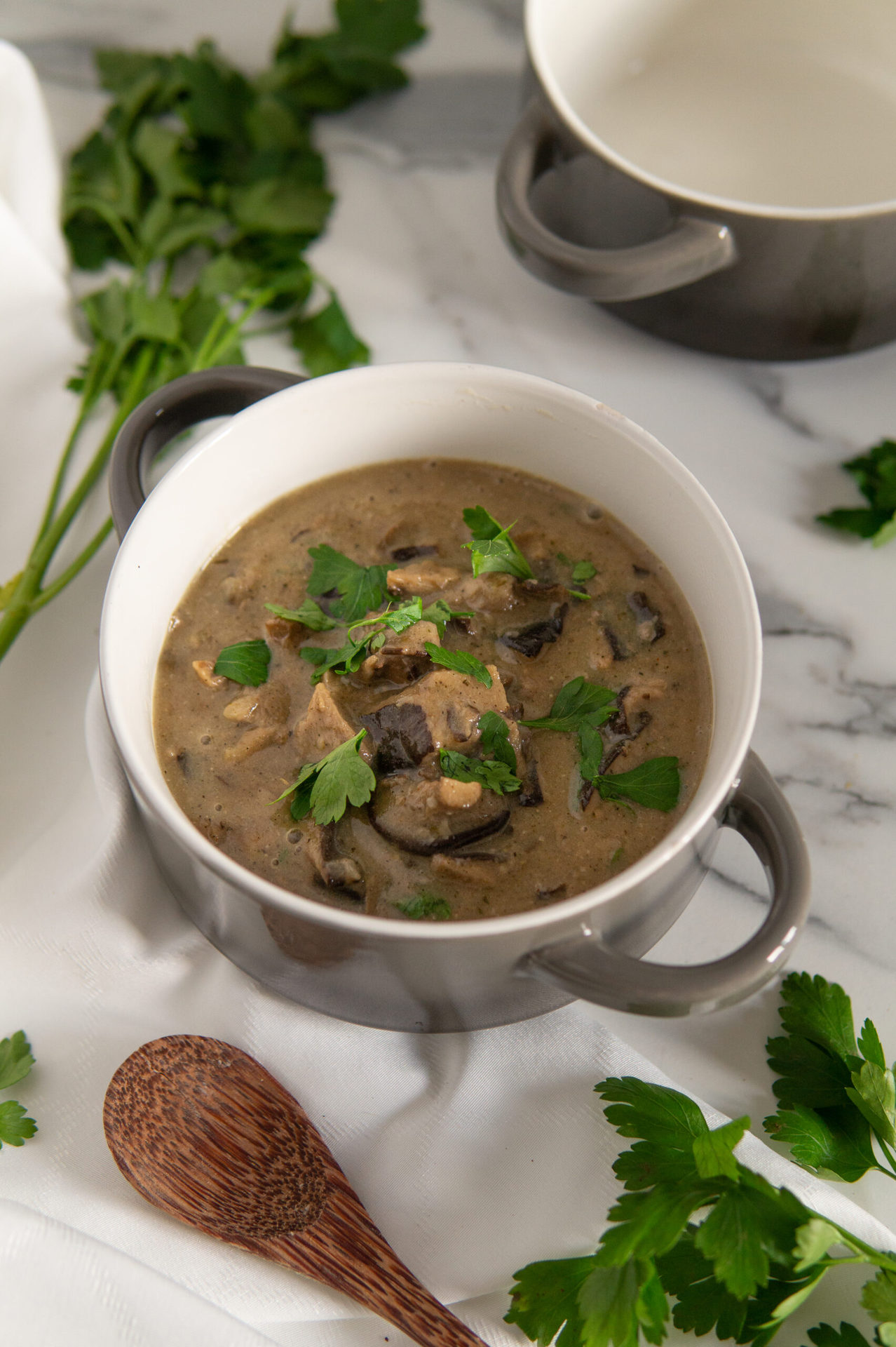 Zuppa di Funghi Basilico Secco