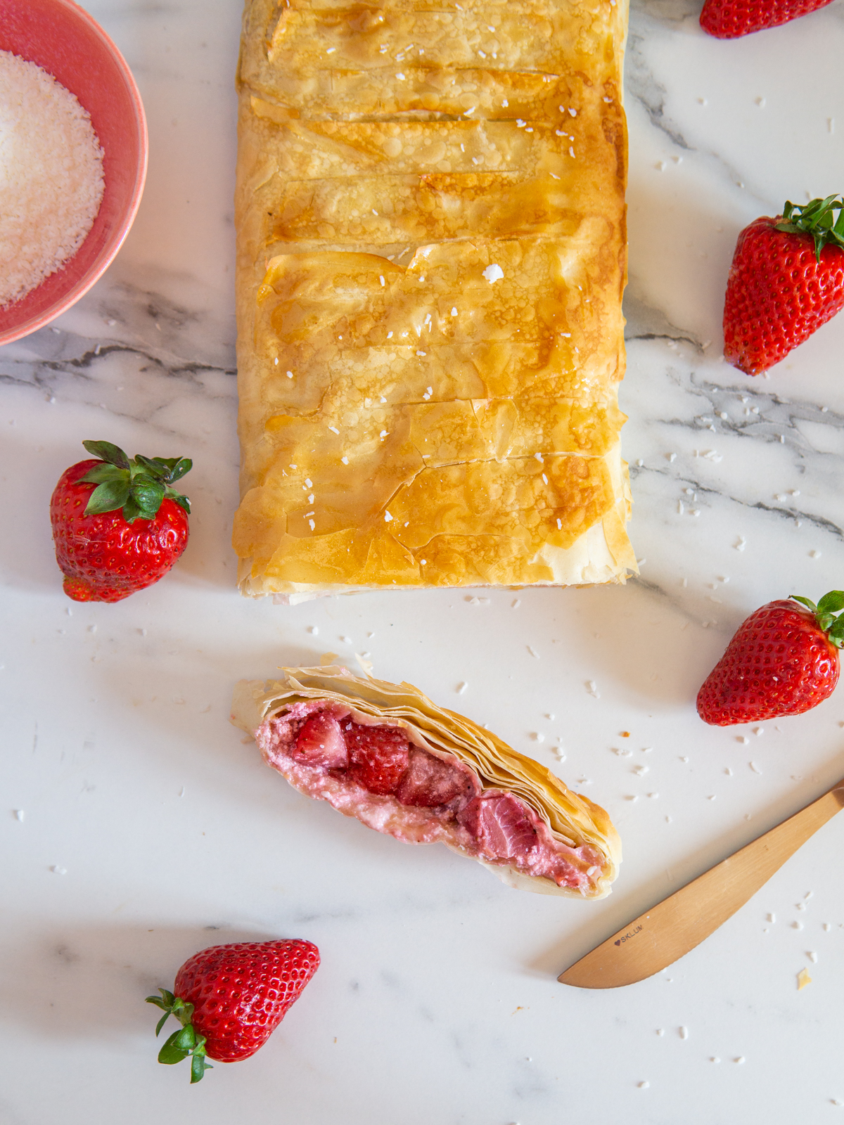 Strudel con pasta fillo